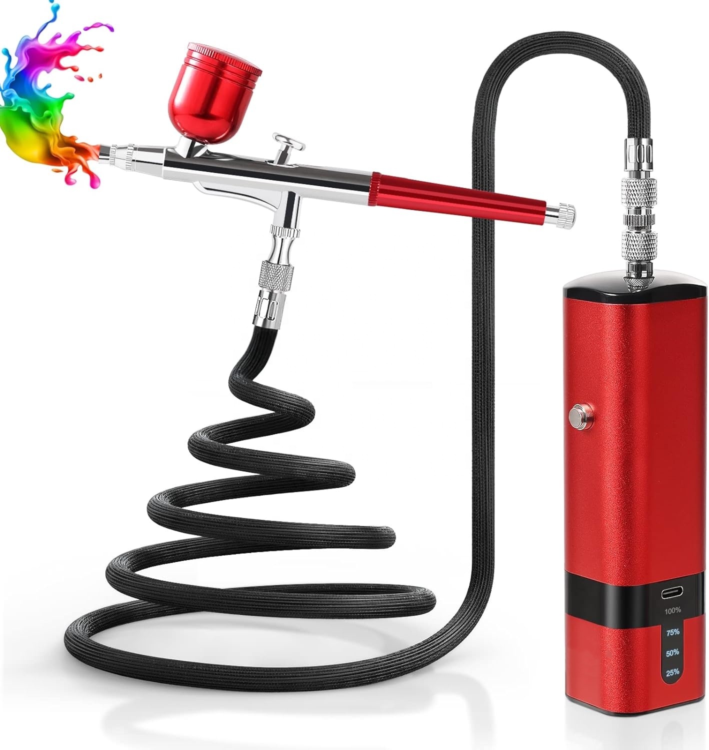 Airbrush Compressor Kit - Airbrush Kit with Compressor, 32PSI Handheld