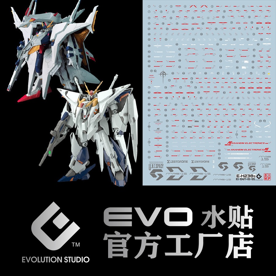 Model Kit Decals - EVO Waterslide Decals For 1/144 HG