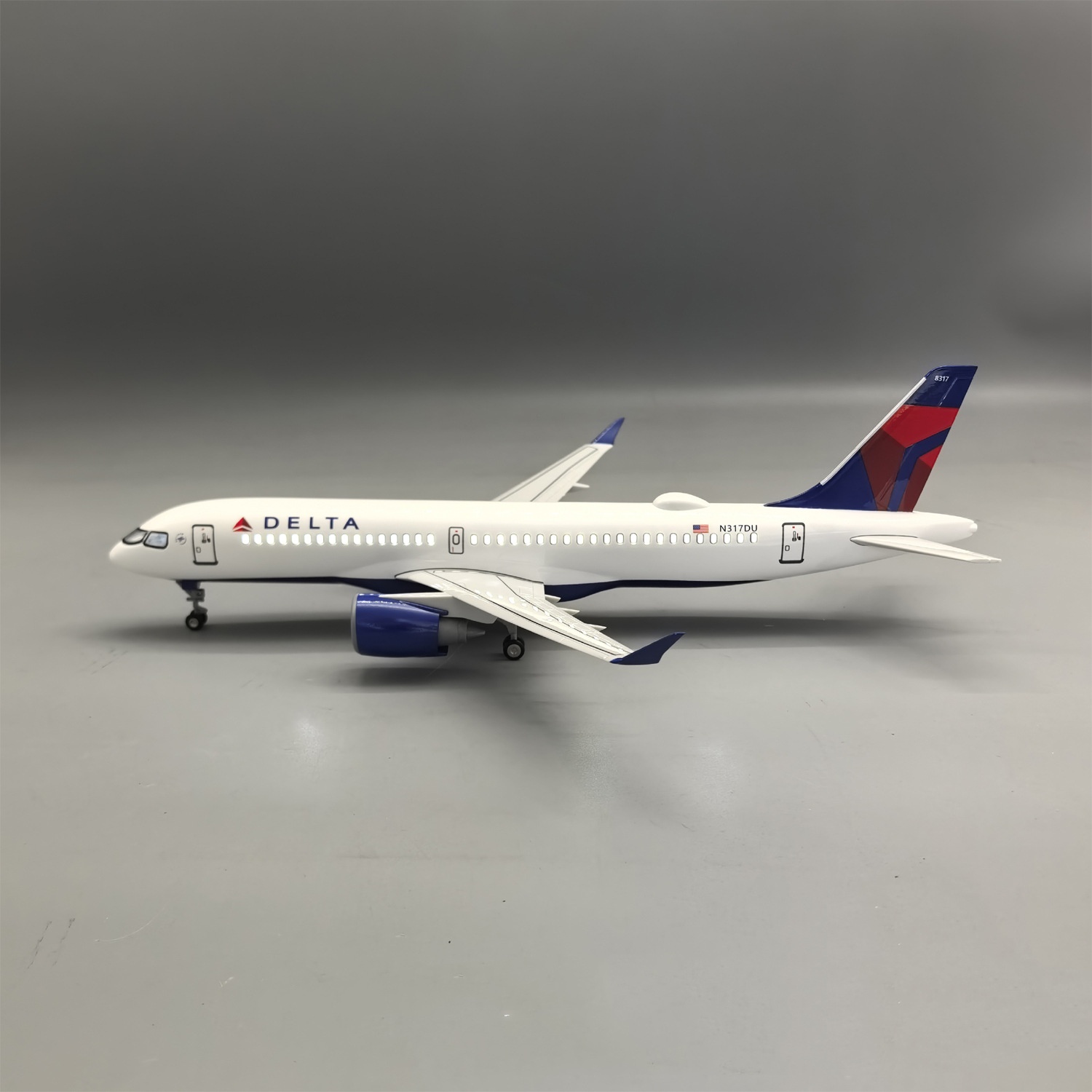 Model Kit Aircraft - 1/100 Scale Delta Air A220-300 Air-bus