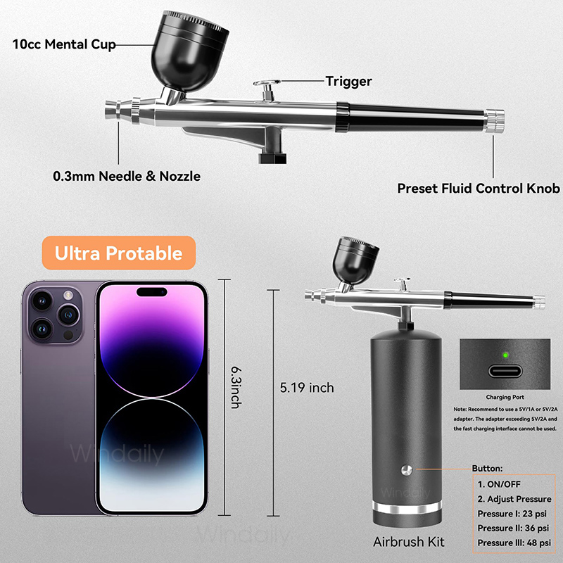 Airbrush Nail with Compressor  - огляд і ціна Airbrush Compressor Kit
