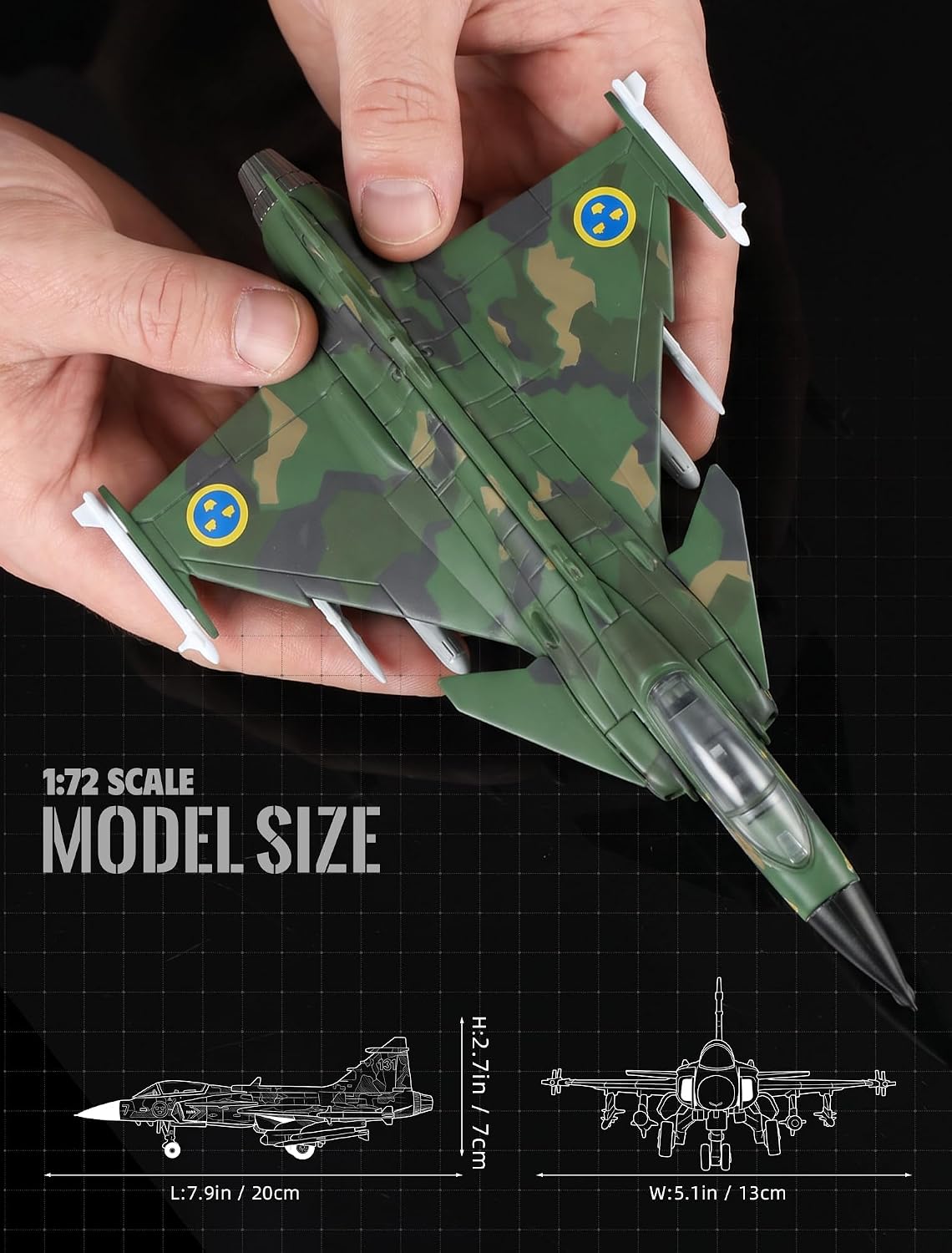1:72 Scale JAS 39 Gripen Fight - огляд і ціна Model Kit Aircraft