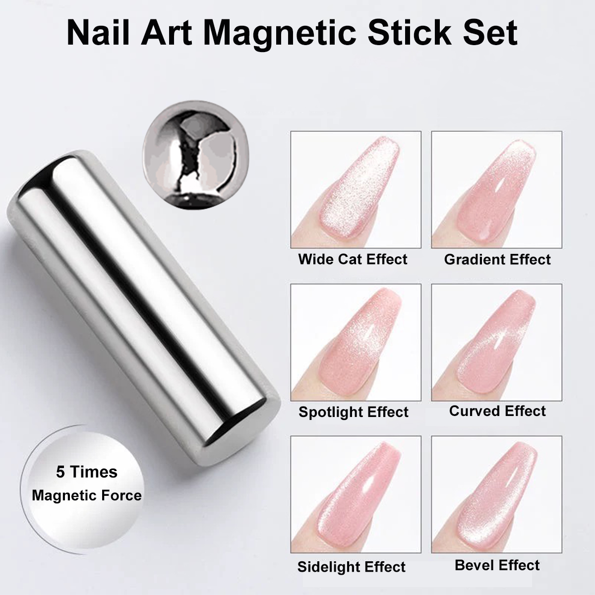 2pcs Magnet Steel Ball Nail Ar - огляд і ціна Sanding Stick Set