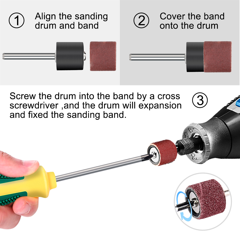 CMCP Sanding Drum Set 60/80/10 - огляд і ціна Sanding Stick Set