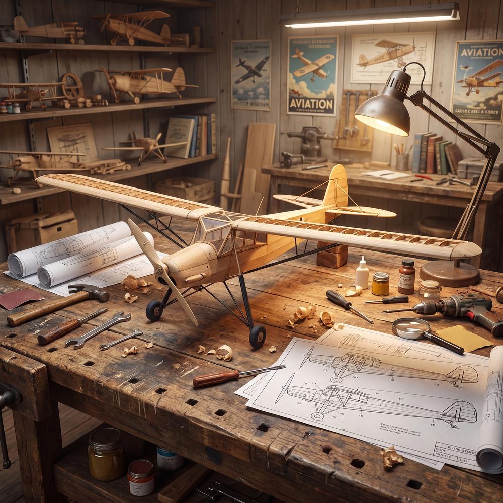 FI-156 500mm Vintage Balsa Woo - огляд і ціна Model Kit History