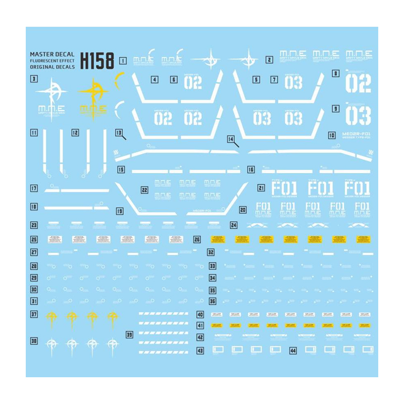 New Master Decal H158 for HGUC - огляд і ціна Model Kit Decals