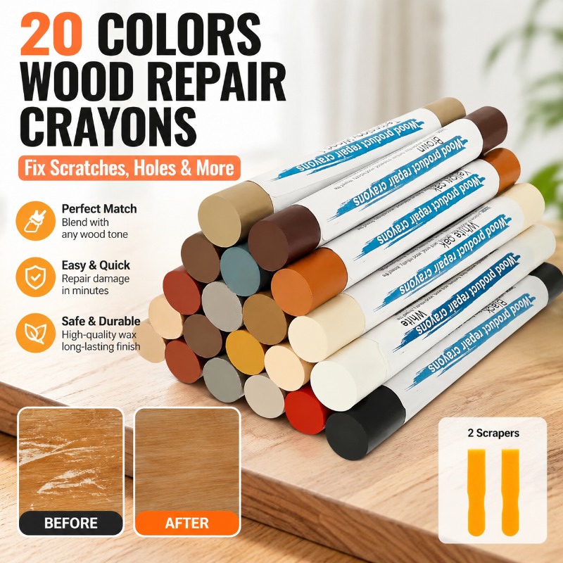 20 Colors Furniture Repair Wax - огляд і ціна Sanding Stick Set