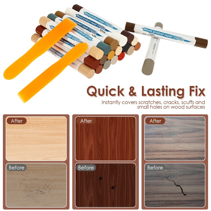 20 Colors Furniture Repair Wax - огляд і ціна Sanding Stick Set